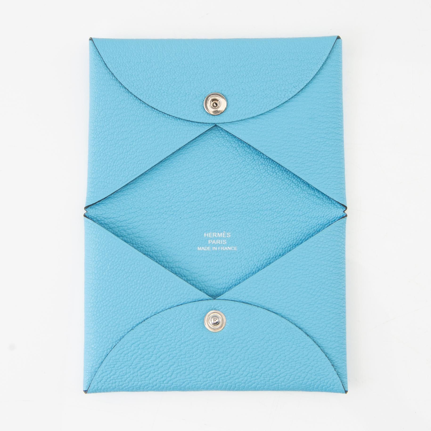 Hermés, card holder, "Porte-Cartes Calvi Chevre Mysore" 2021.