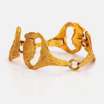 Helky Juvonen, Armband, 14K guld. Westerback, Helsingfors 1972.