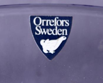 FAT, 2 st, glas, Orrefors samt Gösta Sigvard,  Lindshammar Glasbruk.