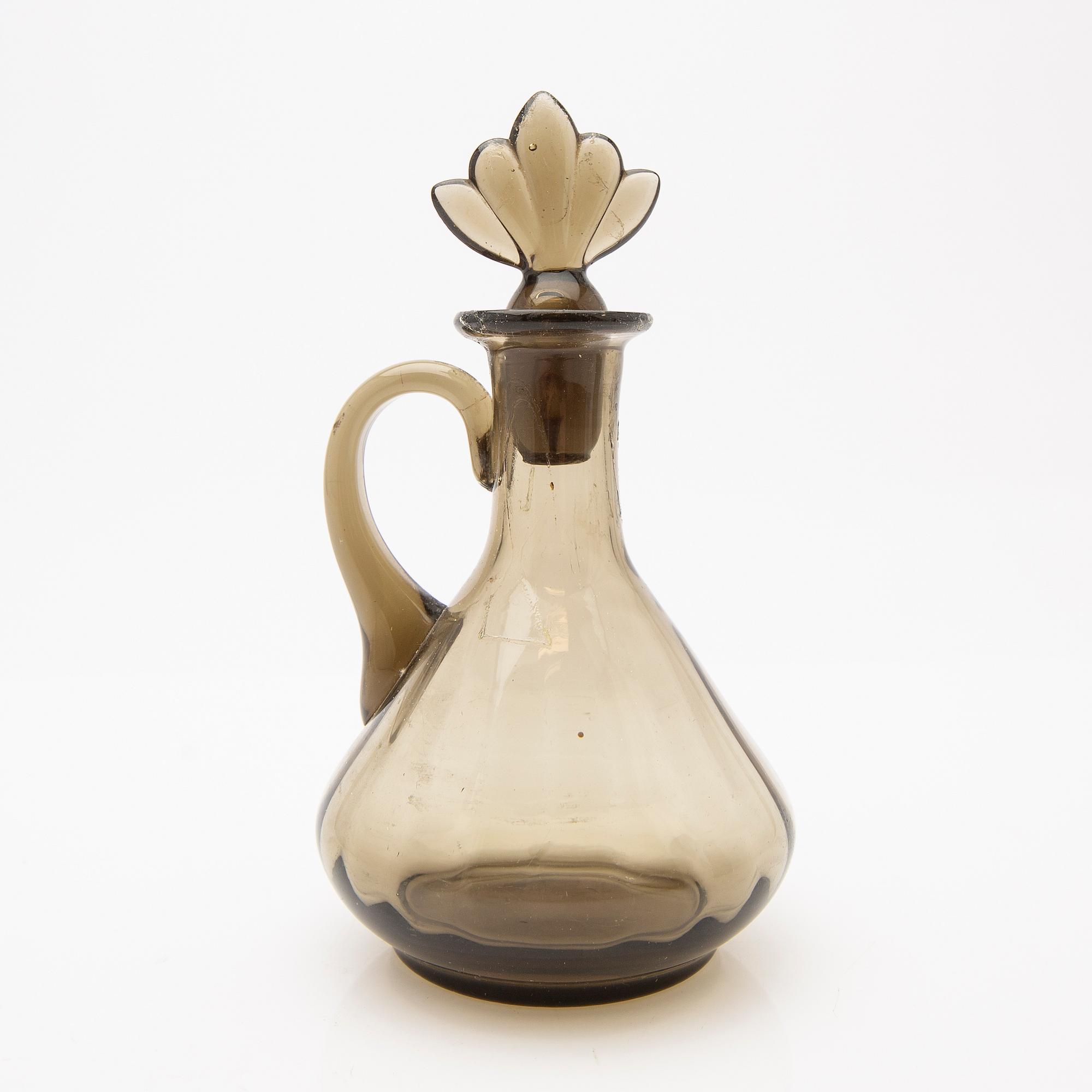 Simon Gate/ Edward Hald, decanters, 4 pcs, Orrefors, first half of the 20th century.