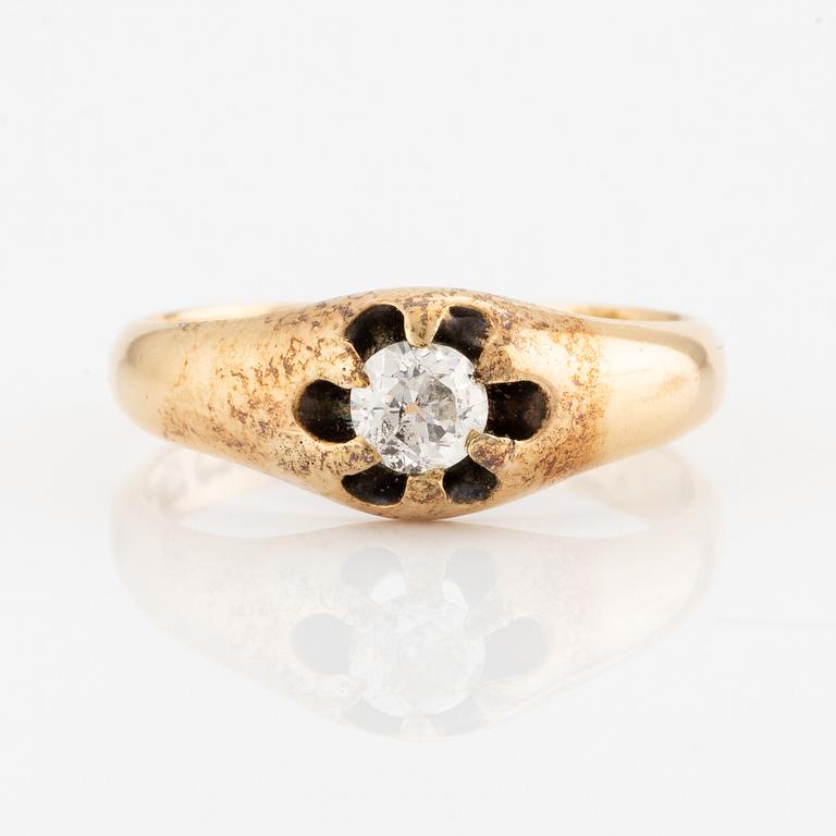 Ring, 18K gold with old-cut diamond.