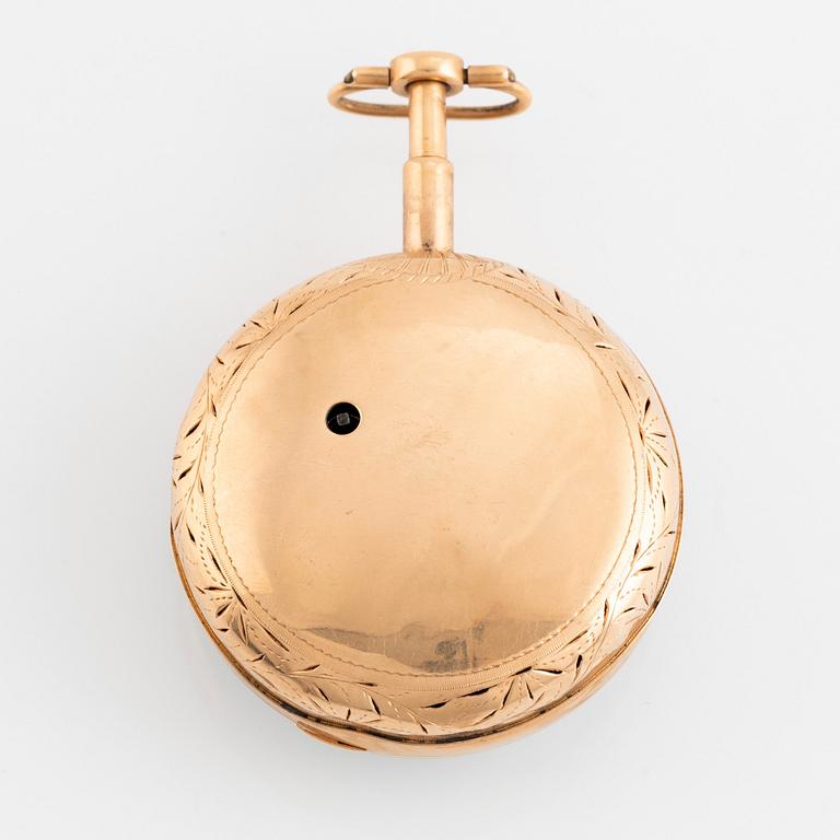 Fickur, av Eardley Norton (verksam i London 1760-94), "Calendar, Quarter Repeating", ca 1790.