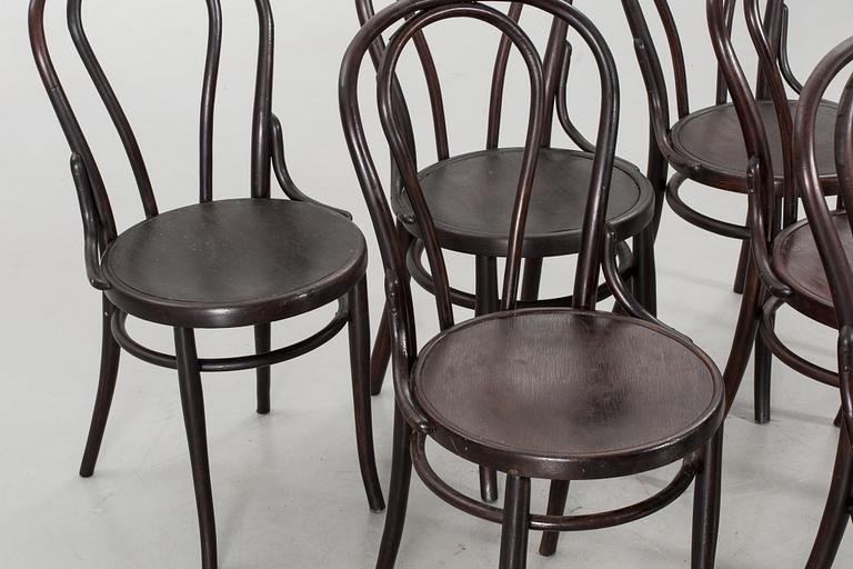 SIX THONET CHAIRS, (FOUR SIGNED).