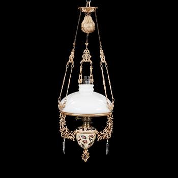 KRONA, fotogenlampa. Omkring 1900.