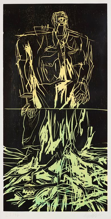 Georg Baselitz, 'Geteilter Held (Remix)'.