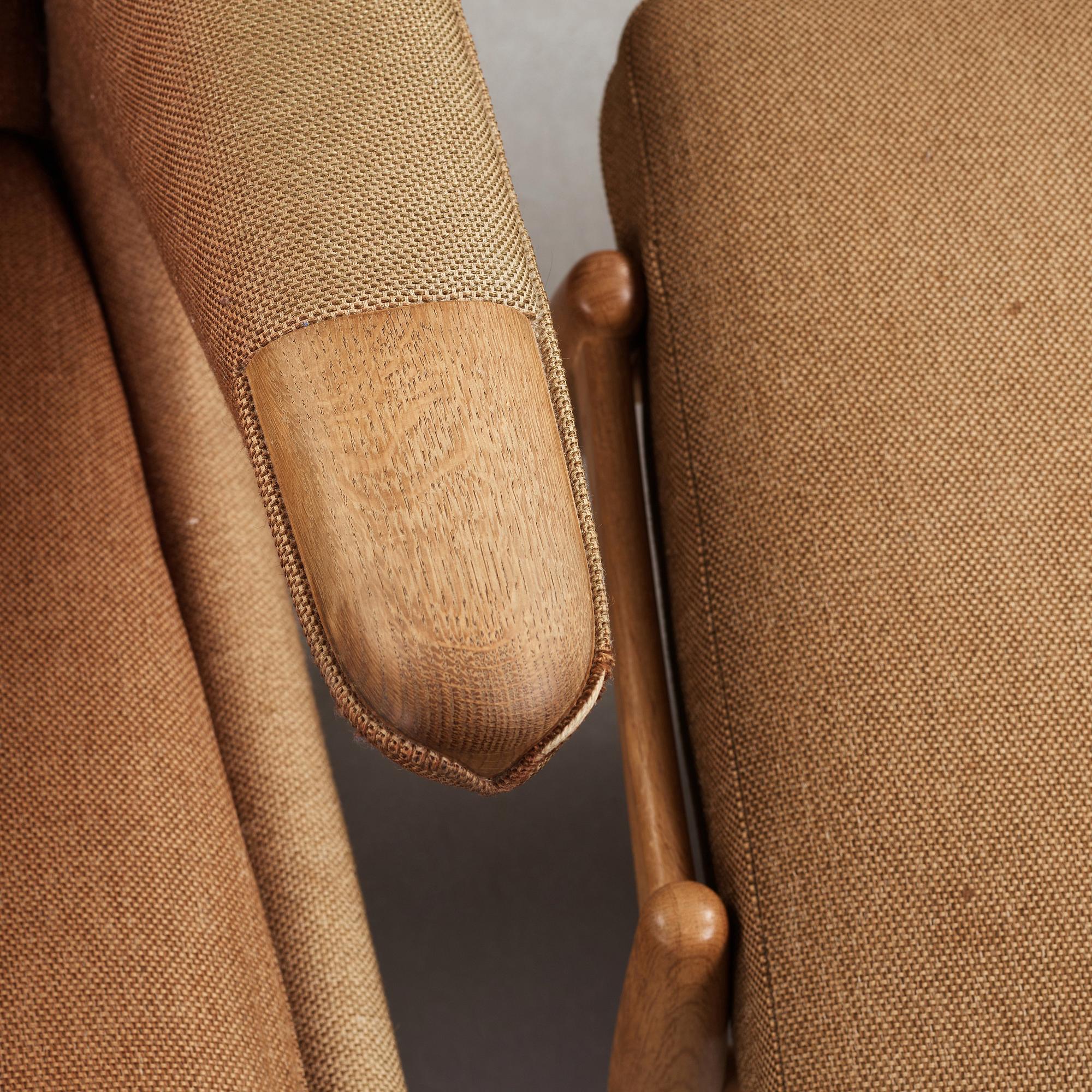 Hans J. Wegner, a "Papa bear" easy chair by AP-stolen and ottoman by Getama, Denmark 1950-60's.