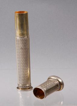 NÅLHUS, silver, trol Amédée Gravoin, Frankrike, 1800-talets andra hälft.