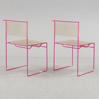 CHAIRS, a pair, "Fly Line" by CMP-padova Italy, second half of the 20th century. Signed with label.