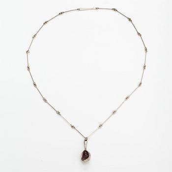 Björn Weckström, A sterling silver and acrylic necklace "Nectaris". Lapponia 1974.