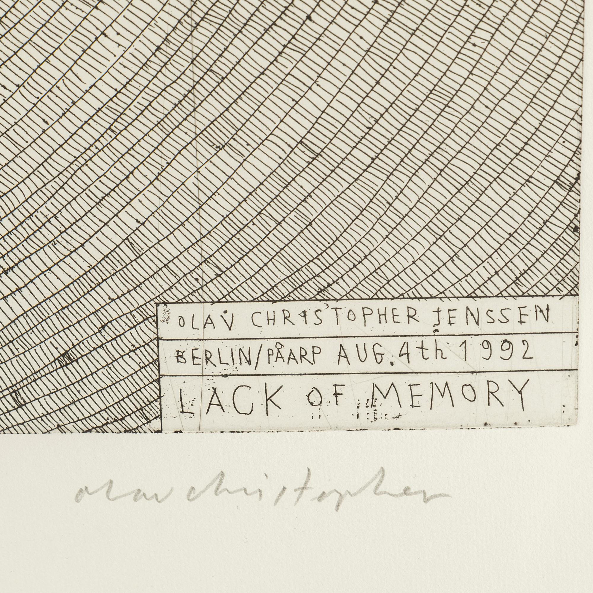 OLAV CHRISTOPHER JENSSEN, etching, signed and numbered VII/X.