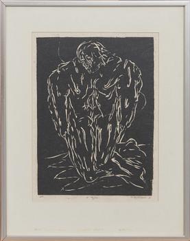 SVEND WIIG HANSEN, 3 st, träsnitt.