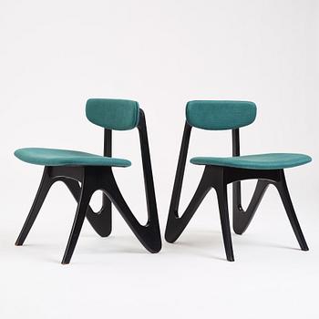 Helge Vestergaard Jensen, a rare set of six chairs, cabinetmaker Thysen Nielsen, Denmark 1954.