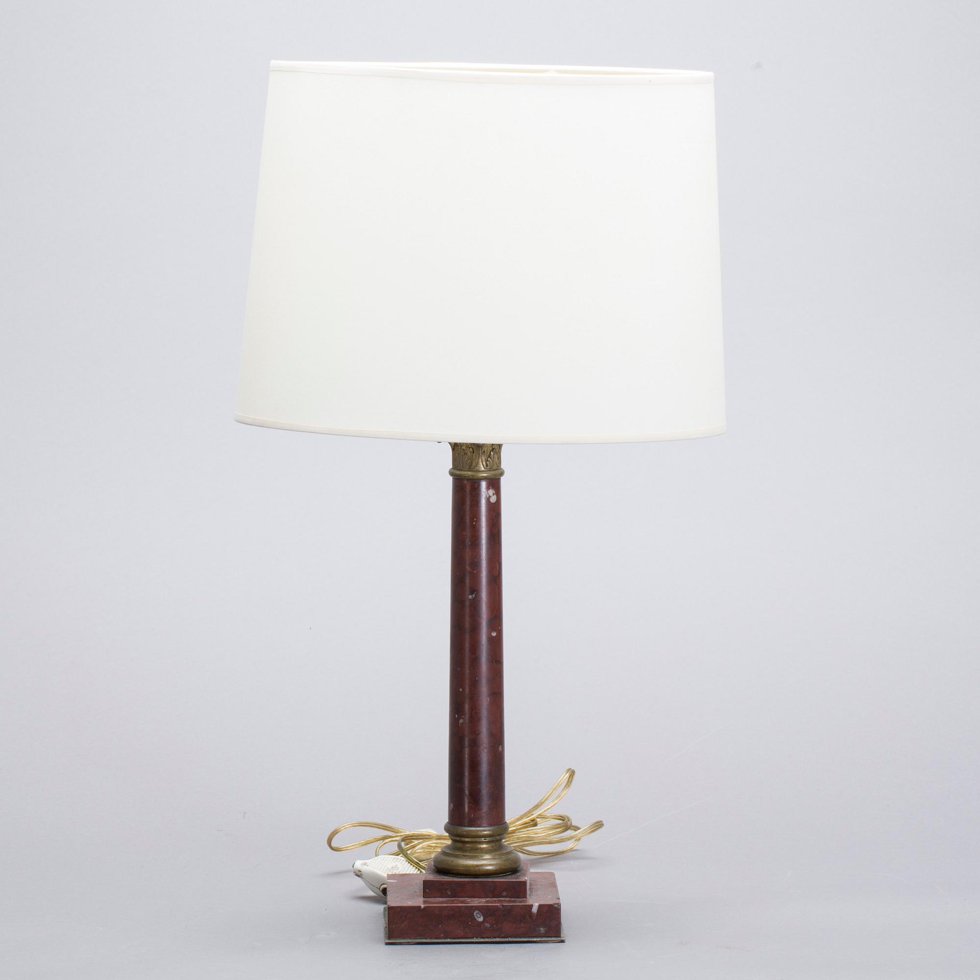 BORDSLAMPA, empirestil, 1900-tal.