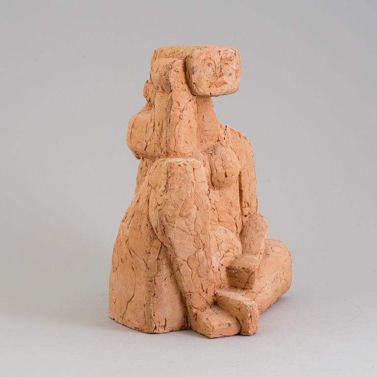 SKULE WAKSVIK, sculpture, terracotta, signed and dated 1965.