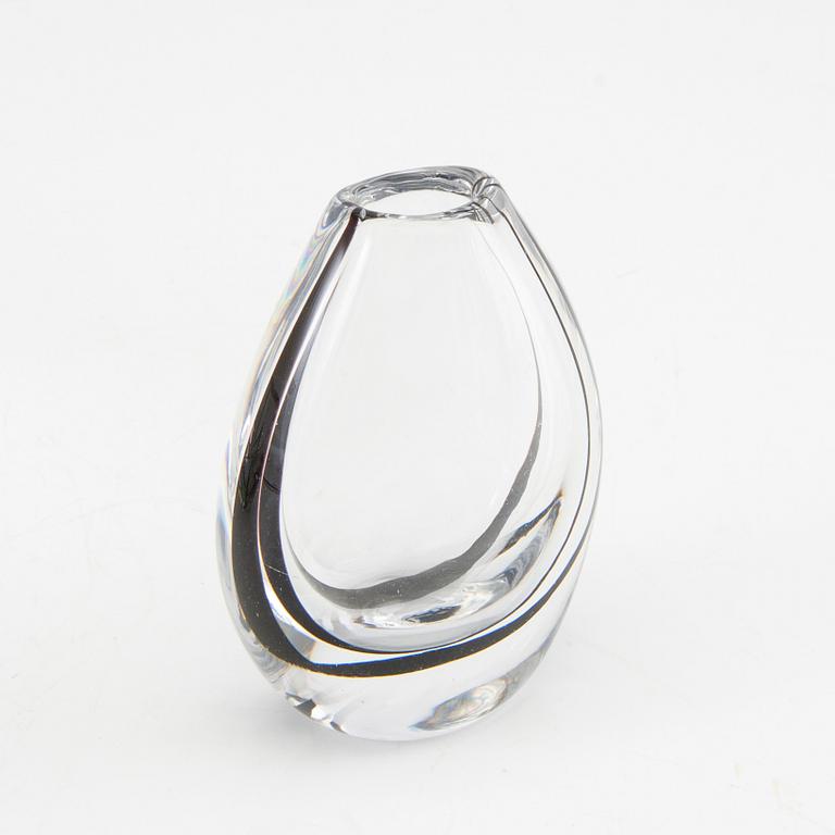 Vicke Lindstrand, vases 3 pcs and bowl "Seaweed" Kosta.