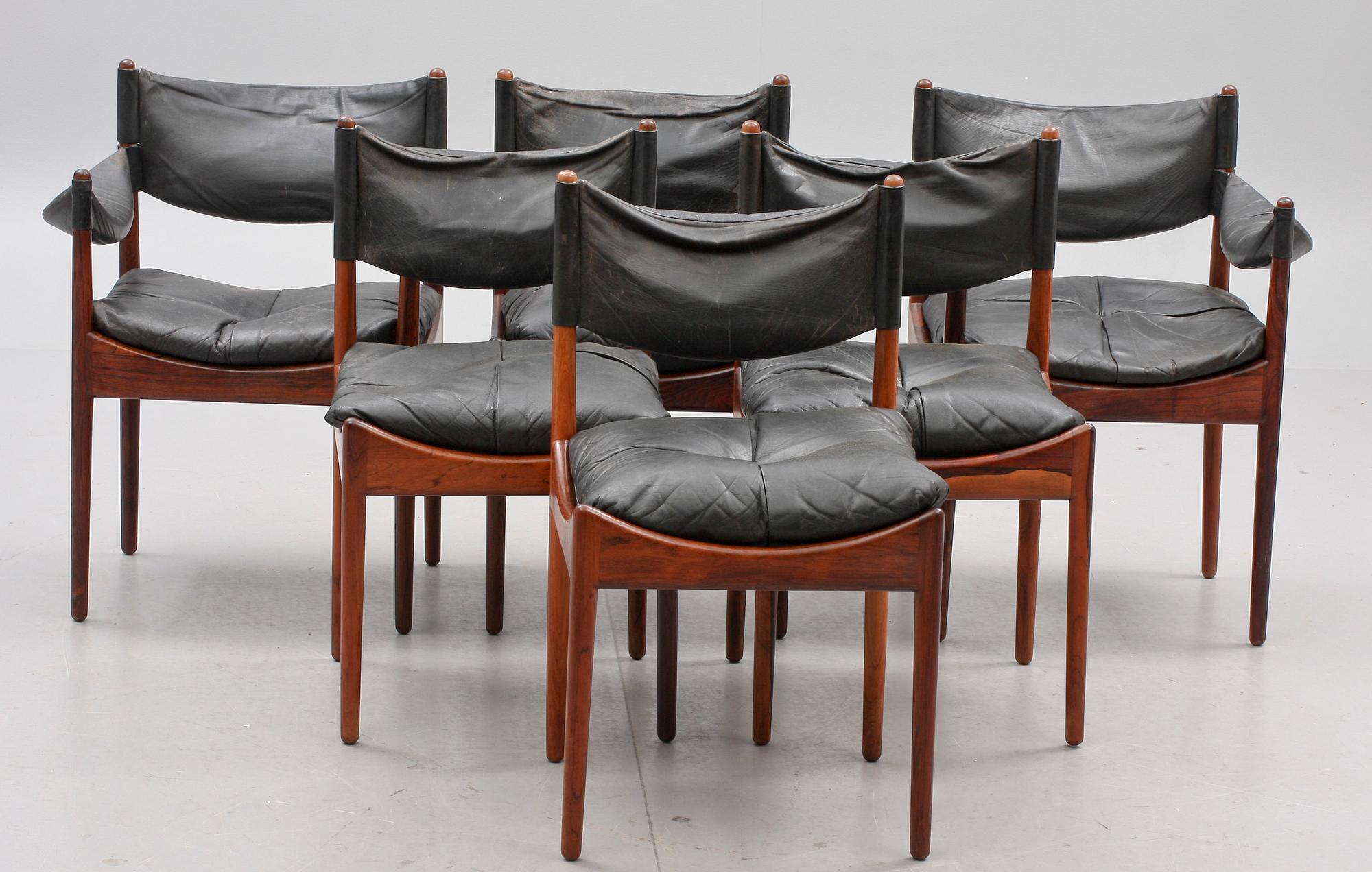 MATGRUPP, 7 delar, Kristian Vedel, "Modus", Sören Willadsen Möbelfabrik. Danmark, 1950/60-tal.