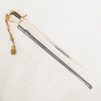 A Swedish sabre, 1899 infantry officer's pattern, with scabbard.