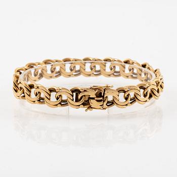 Arm bracelet, 18K gold, bismarck link.
