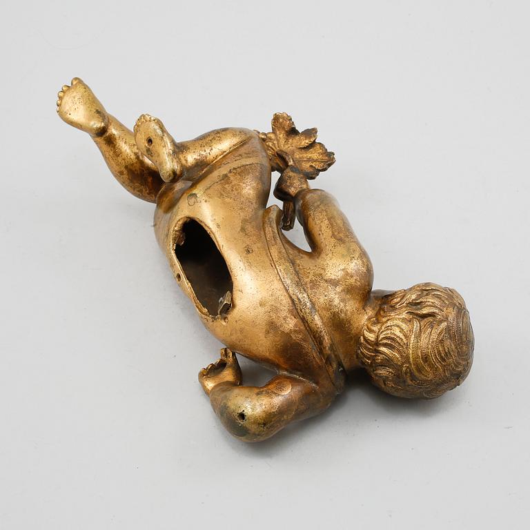 DEKORELEMENT, mässing, omkring år 1900.