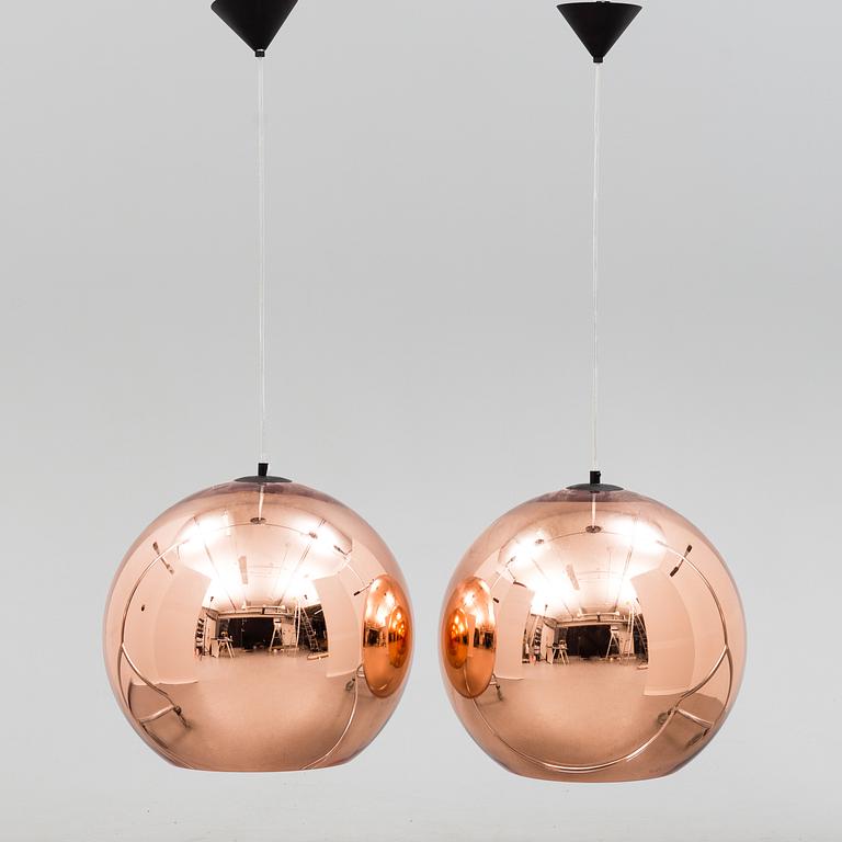 TOM DIXON, a pair of 'Mirror Ball' ceiling lights, 21st Century.