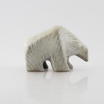 Lisa Larson, figurin, stengods, "Isbjörn", ur serien "Stora Zoo", Gustavsberg.