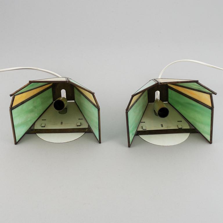 A pair of Art Deco wall lights.