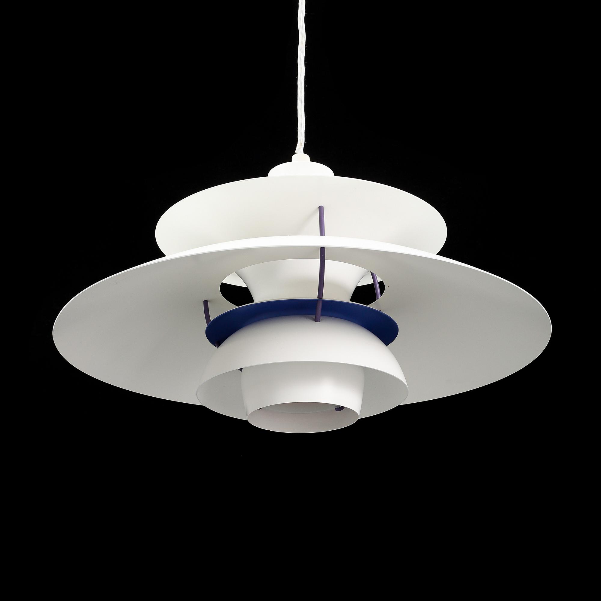 Poul Henningsen, a model 'PH 5' ceiling light for Louis Poulsen, Denmark.