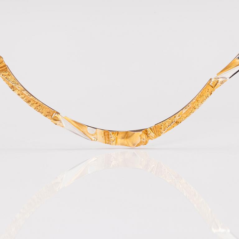 BJÖRN WECKSTRÖM, HALSBAND "Cimignano", 14K guld, platina. Lapponia 1991.