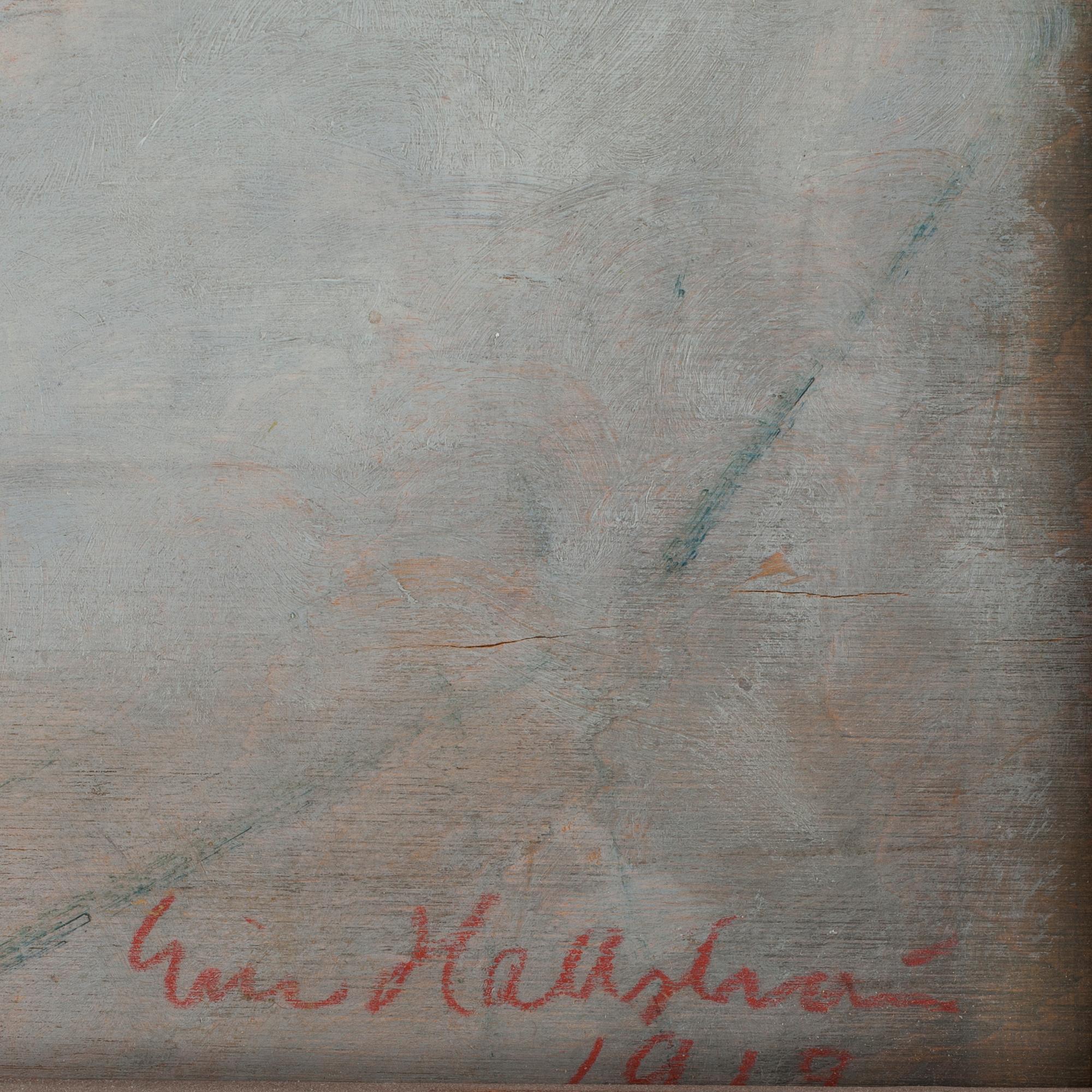 ERIC HALLSTRÖM, olja på pannå. Sign och dat 1919.
