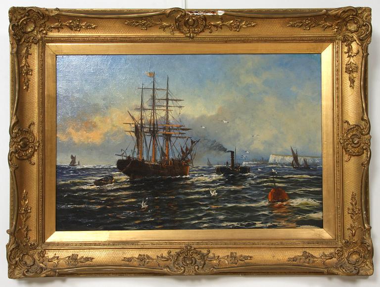 OKÄND KONSTNÄR, olja på duk, 1800/1900-tal.