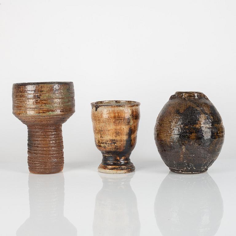 Denise Wren, a set of three vases, United Kingdom.