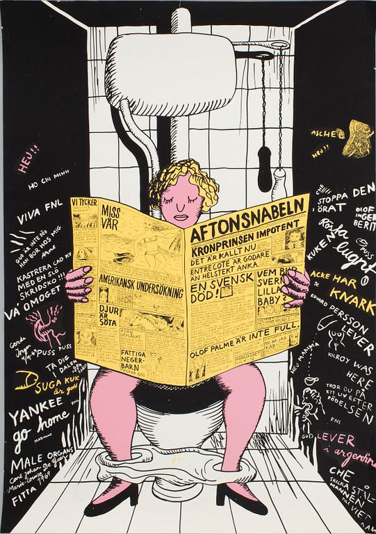 CARL JOHAN DE GEER, MARIE-LOUISE EKMAN, offset poster, 1969.