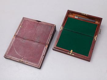 SKRIVSCHATULL, 2 st, England, 1800-tal.