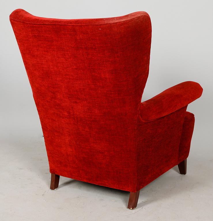 FÅTÖLJ OCH FOTPALL, 1900-tal.