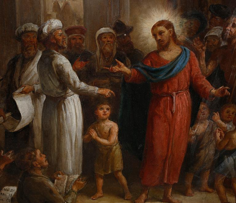 BENGT NORDENBERG, oil on canvas, copy of Pehr Hörberg, signed and dated 1876.