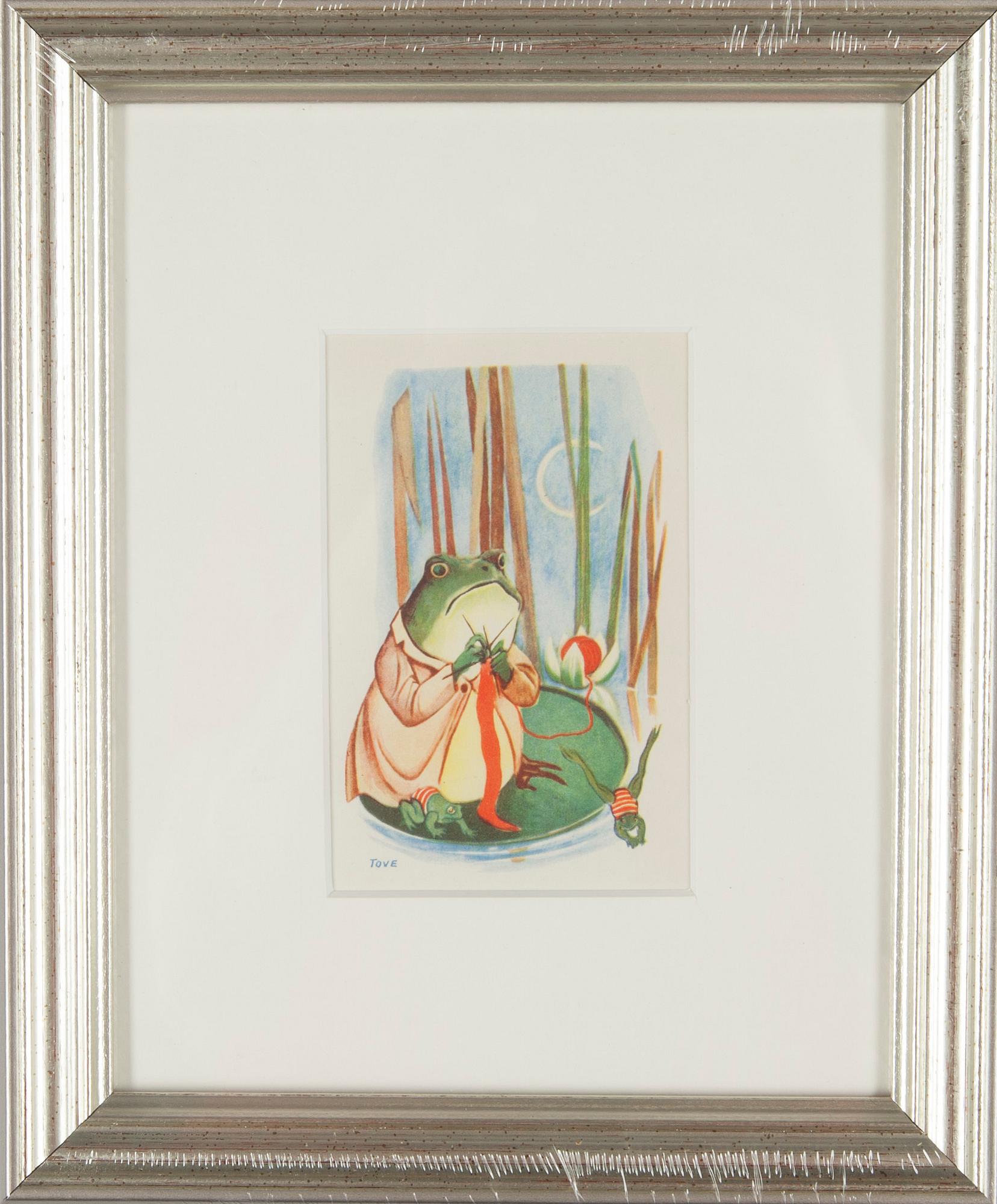 KONSTVYKORT, 7 st, efter Tove Jansson, signerade i trycket, Taidekorttikeskus 1940-tal.