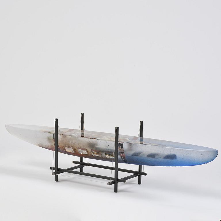 Bertil Vallien, "Sleeping Princess un-20", a unique sand cast glass sculpture, Kosta Boda, Sweden.