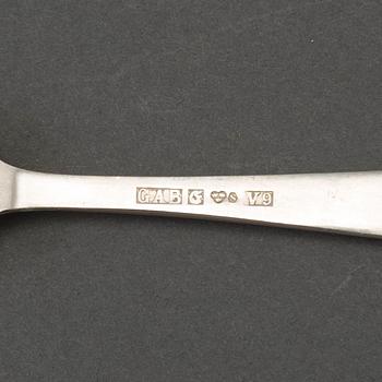 40 psc silver cutlery by Jacob Ängman, model 'Rosenholm', GAB, late 20th century.