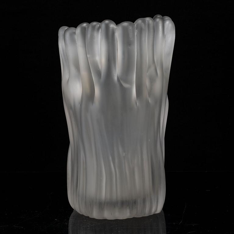 TAPIO WIRKKALA, a "Jäkälä / Lichen" mould-blown acid frosted glass vase, Iittala, Finland 1950's.