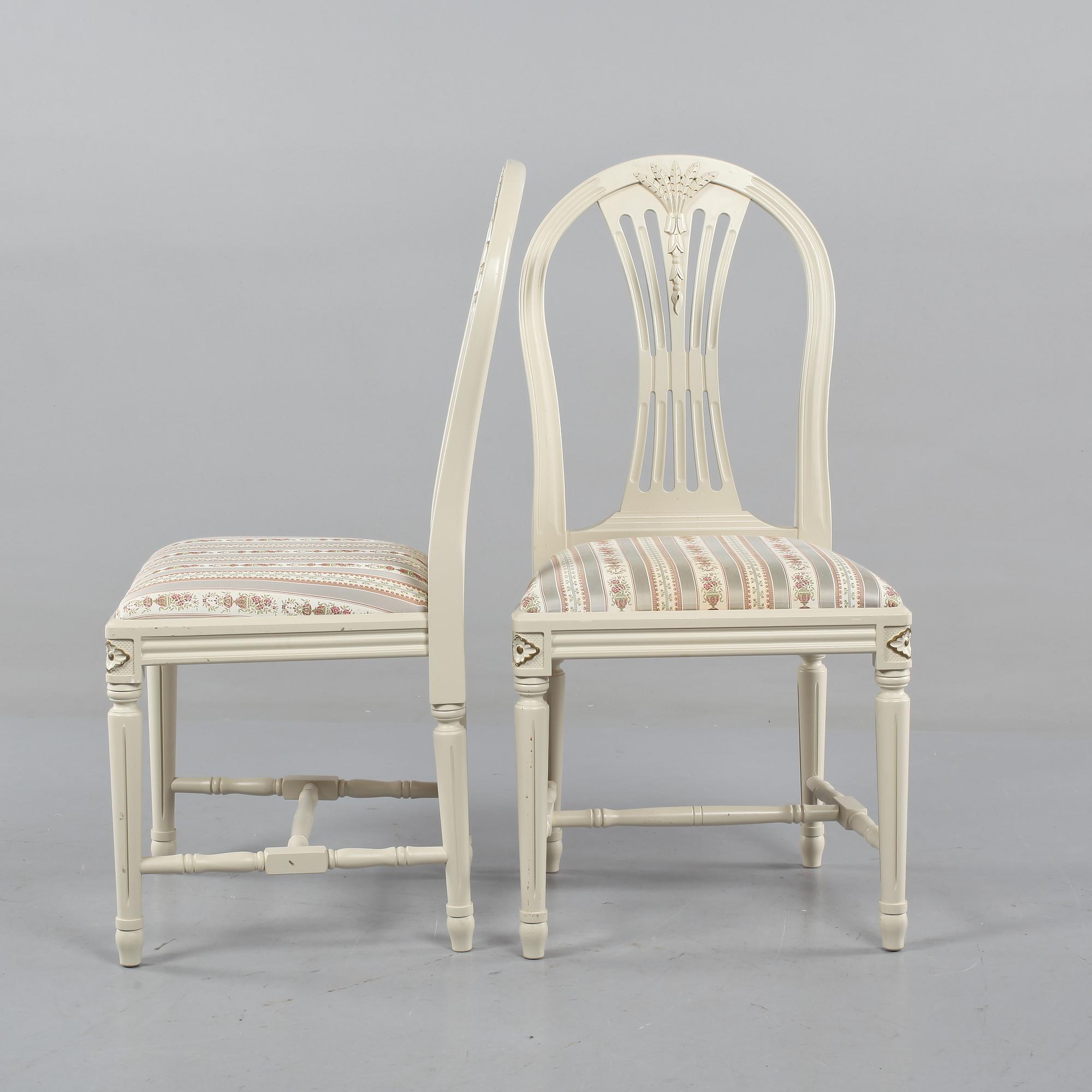 MATSALSGRUPP, 8 delar, gustaviansk stil, 1900-talets andra hälft.