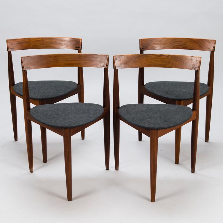 HANS OLSEN, A teak dining table with four chairs, Frem Røjle, Denmark 1950's.