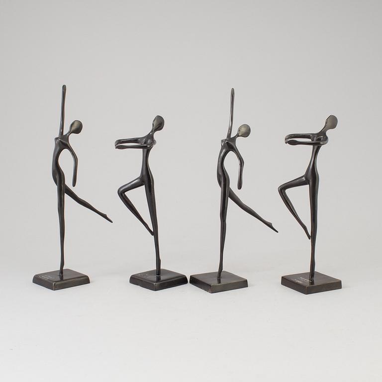 Four metal sculptures by Bodrul Khalique.