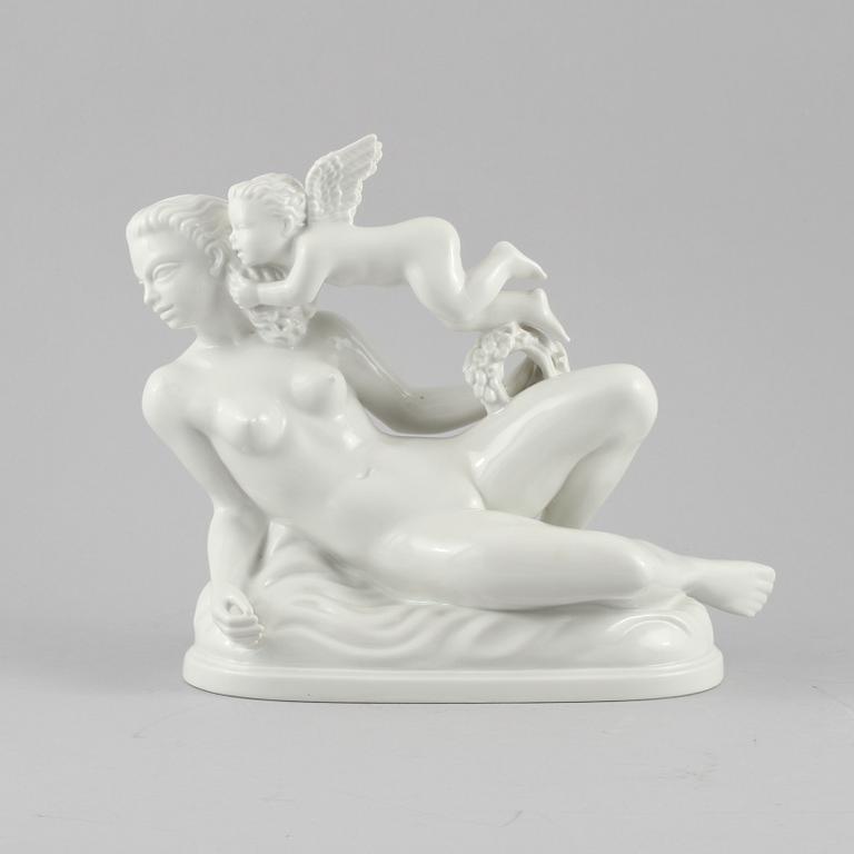 FIGURIN, porslin,Harald Salomon, monogramsignerad. Rörstrand.