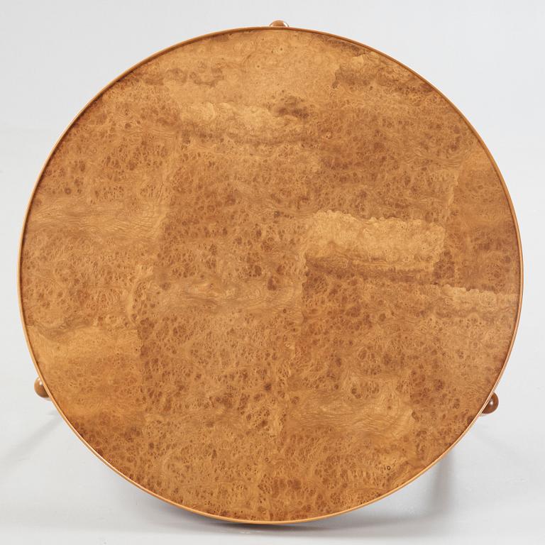 A Josef Frank burrwood and walnut sofa table, Svenskt Tenn, model 2139.