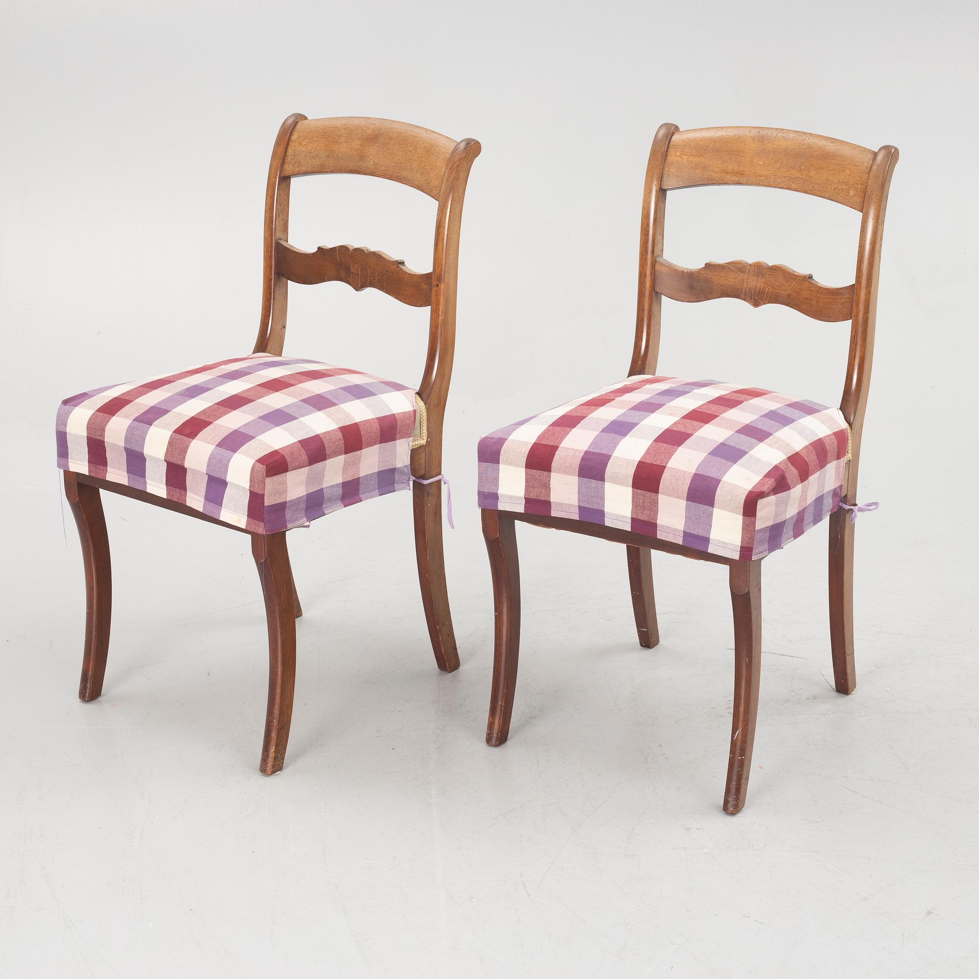 Chairs, 8 pcs, late Empire style, second half of the 19th century.