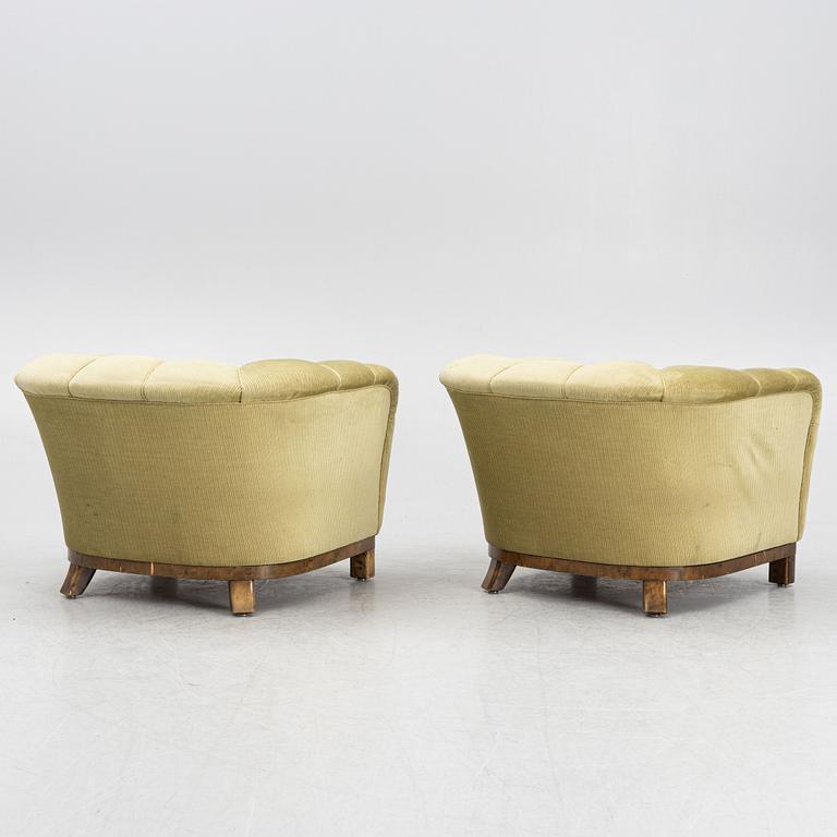 Fåtöljer, ett par, Swedish modern, 1930-tal.
