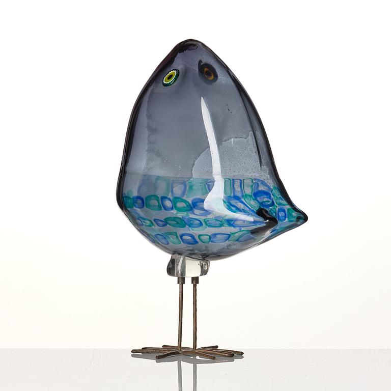 Alessandro Pianon, skulptur, fågel "Pulcino", Vistosi, Murano, Italien 1960-tal.