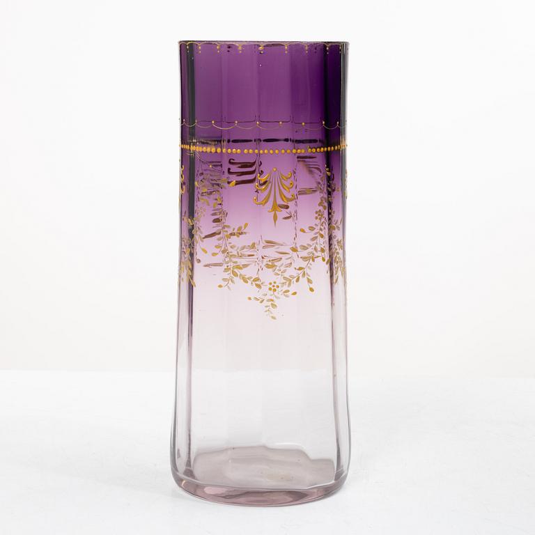 A glass vase, Moser, Karlsbad, circa 1900.
