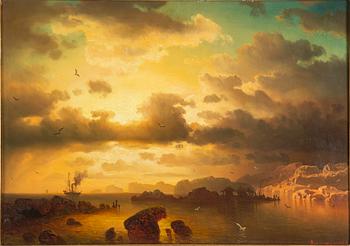 MARCUS LARSSON, oil on canvas, signed and dated 1856.