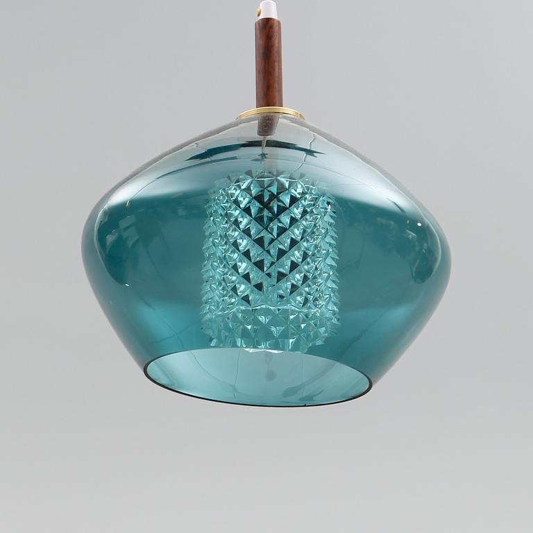TAKLAMPA, glas, sannolikt Carl Fagerlund, Orrefors. Höjd ca 35 cm.